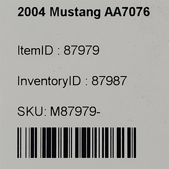 01-04 Mustang Battery Mount Wedge Aa7076