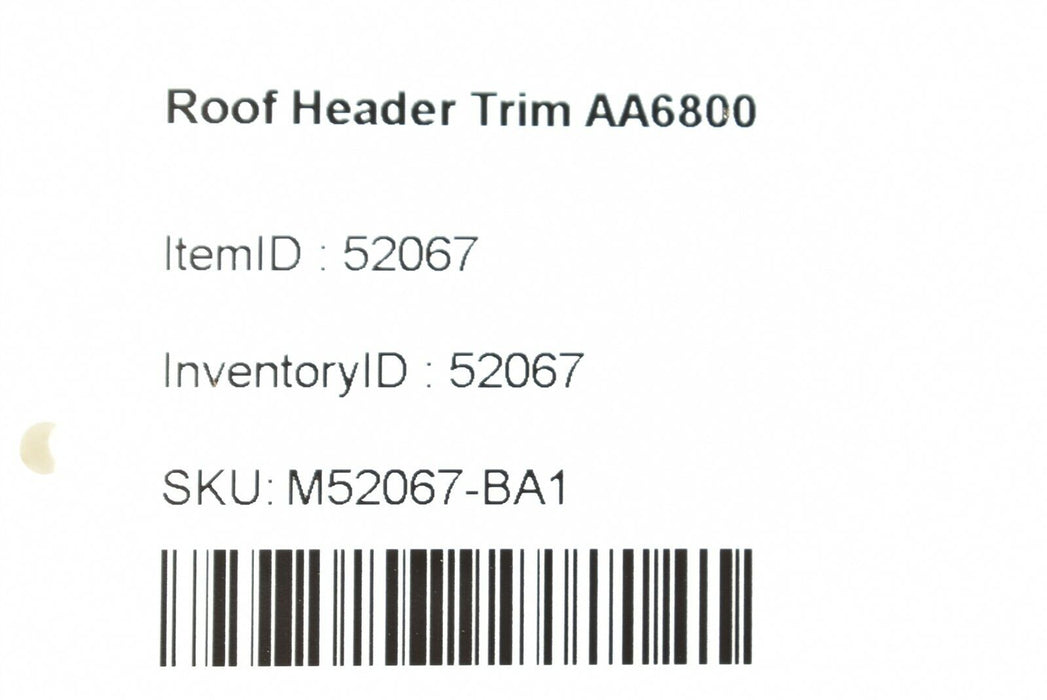 04-09 Cadillac XLR Interior Roof Header Trim AA6800