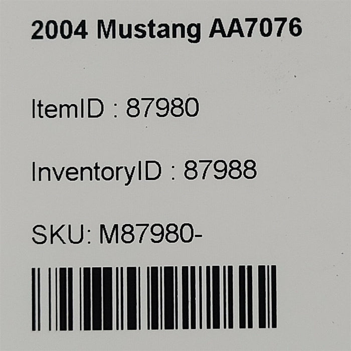 01-04 Mustang Gt Manual Shift Bezel Trim Console Shifter Boot Aa7076