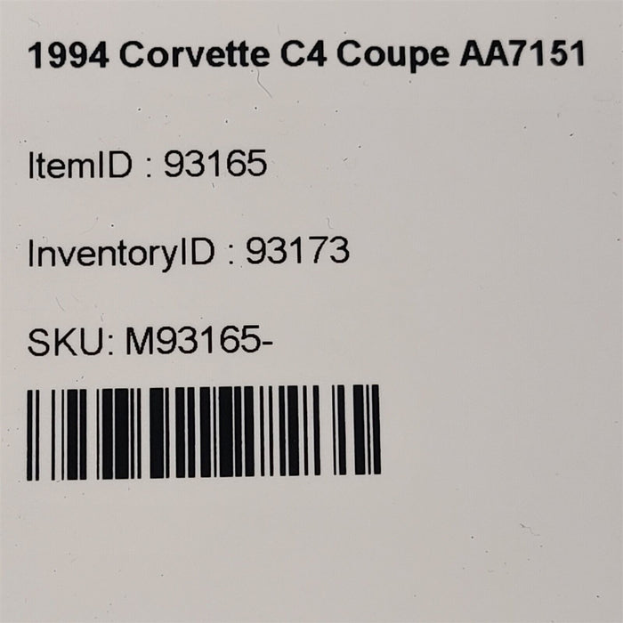 84-96 Corvette C4 Seat Track Covers Lh Rh Set Trim Aa7151
