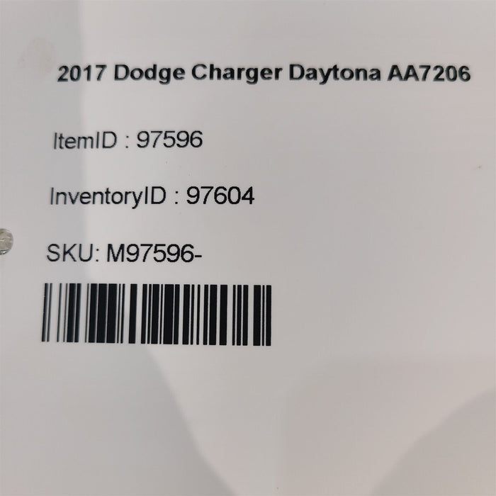 2017 Dodge Charger Scat Pack Main Cap Set Caps AA7206