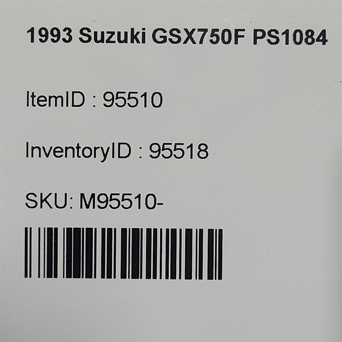 1993 Suzuki GSX750F Katana Rh Handle Bar Control Master Cylinder PS1084