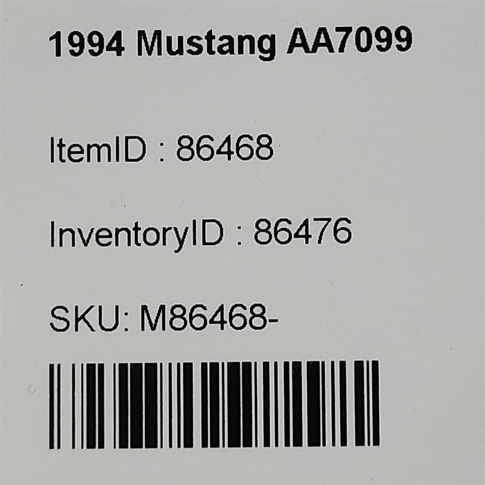 94-04 Mustang Convertible Top Soft Top Rear Staple Moldings Set (3) Oem Aa7099