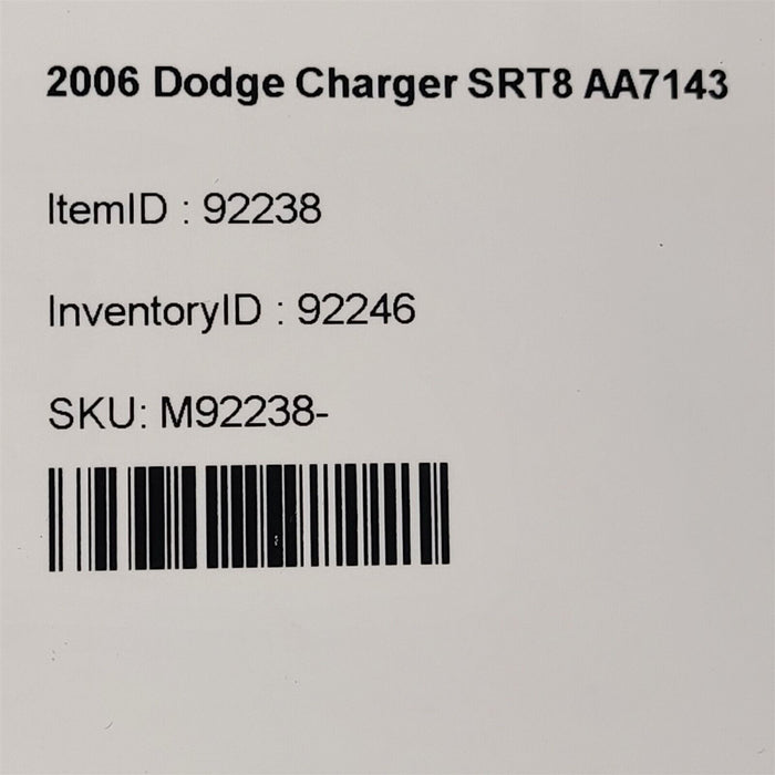 06-10 Dodge Charger Srt8 Trunk Hinge Set Pair Hinges Aa7143