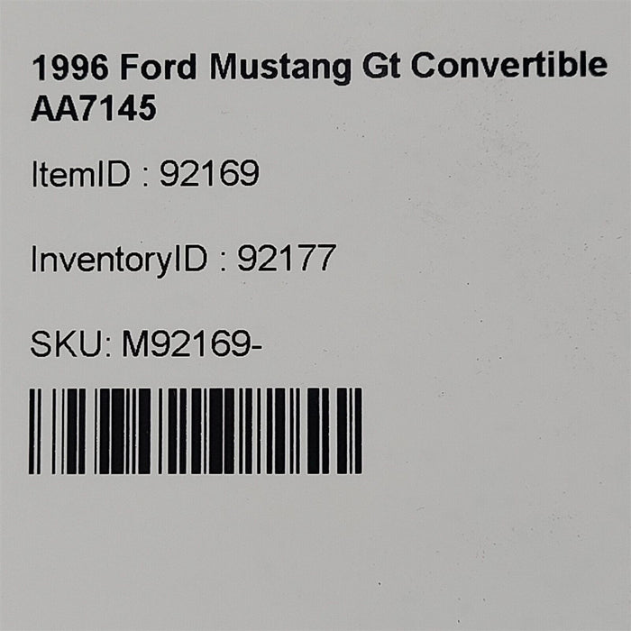 96-98 Mustang Gt Automatic Shifter Floor Shift Gear Selector Aa7145