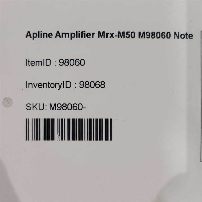 Aftermarket Alpine Car Audio Amplifier Mrx-M50 M98060 Note