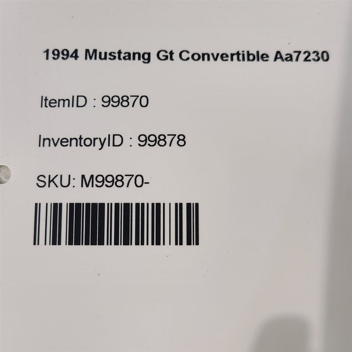 94-98 Mustang Convertible A Pillar Trim A-Pillar Exterior Trim Rh Lh Aa7230