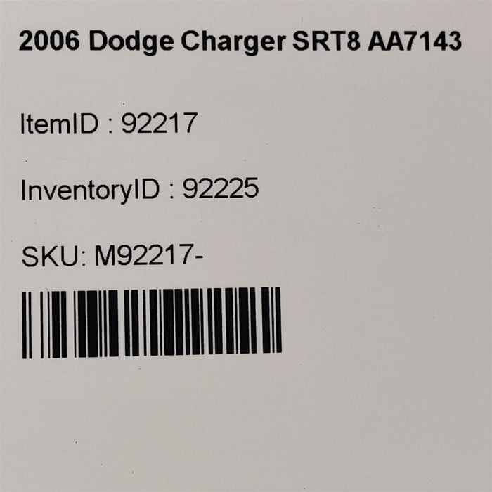 06-10 Dodge Charger Srt8 Door Module Driver Side Lh Aa7143