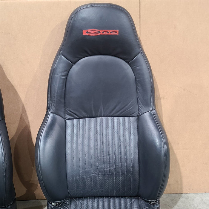 97-00 Corvette C5 Standard Seats Black Oem Seat Set Aa7244