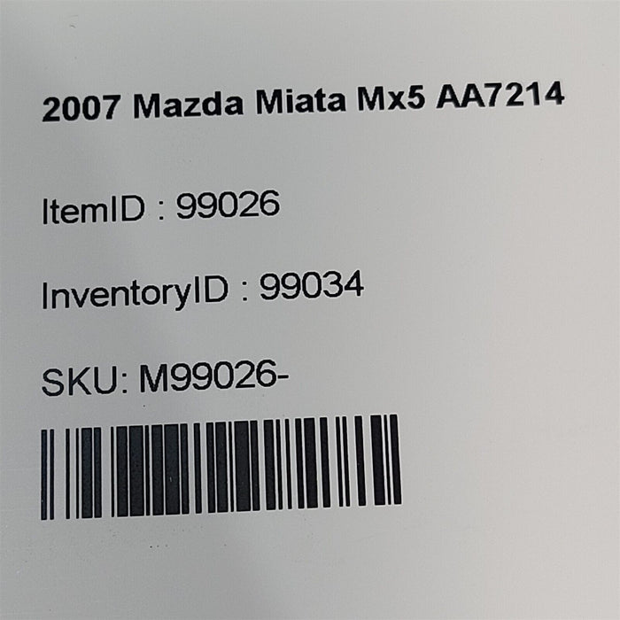 06-15 Mazda Miata Mx5 Driver Rear Axle Shaft Manual Transmission Lh AA7214