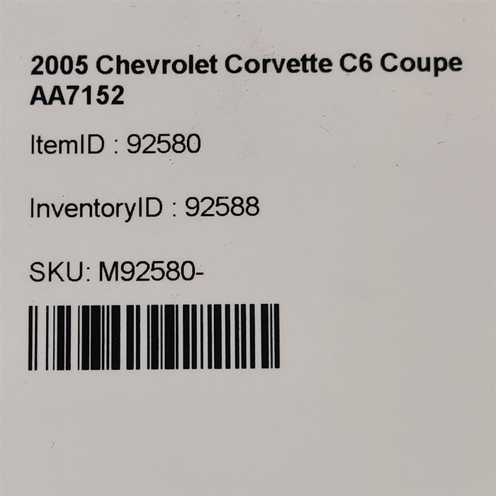 2005 Corvette C6 Passenger Headlight Head Light Rh Xenon Hid Aa7152