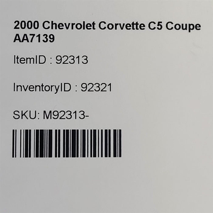 97-00 Corvette C5 Standard Seats Black Oem Seat Set 38K Miles Aa7139