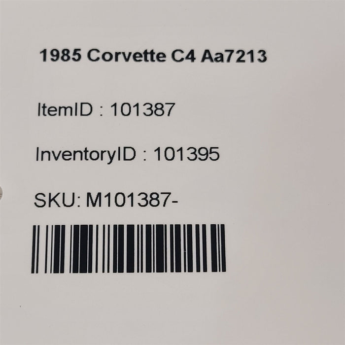 84-89 Corvette C4 Driver Information Center Dic Oem Aa7213