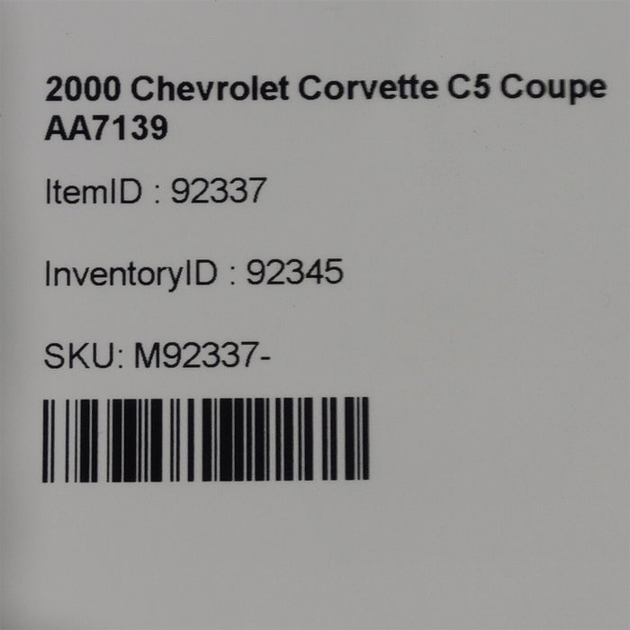 97-00 Corvette C5 Dash Dash Pad Standard Damaged Aa7139
