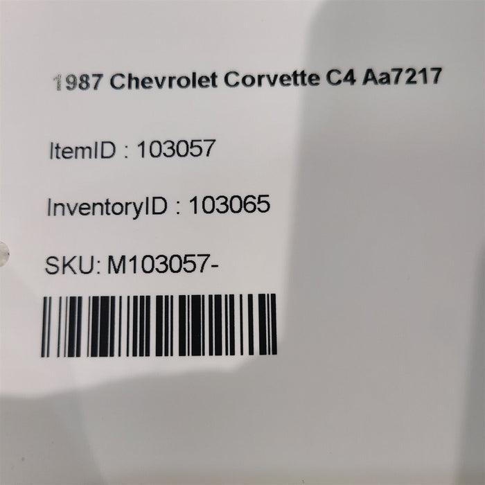 84-89 Corvette C4 Driver Information Center Dic Oem Aa7217