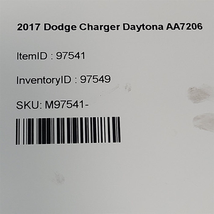 15-22 Dodge Charger Scat Pack Automatic Transmission Pan Note AA7206