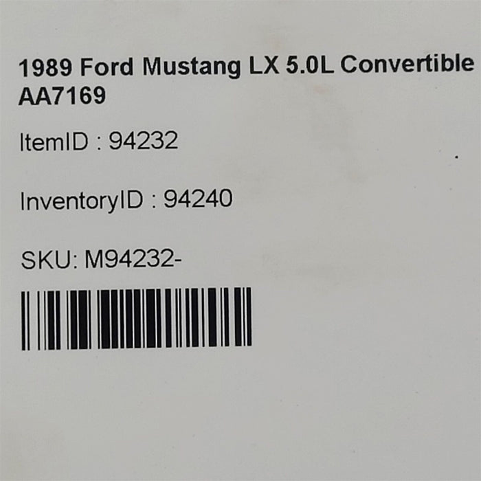 87-93 Mustang 5.0 Quad Shock Mounts Brackets V8 8.8 Aa7169