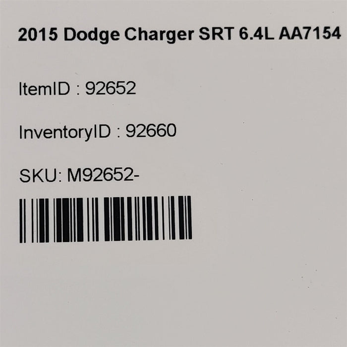 2015 Dodge Charger Srt8 Radio Multi Media Screen Display Navigation Nav Aa7154
