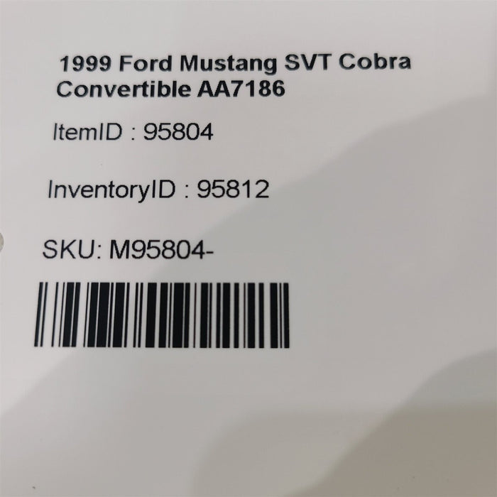 99 01 Ford Mustang Svt Cobra Emblem Badge Aa7186