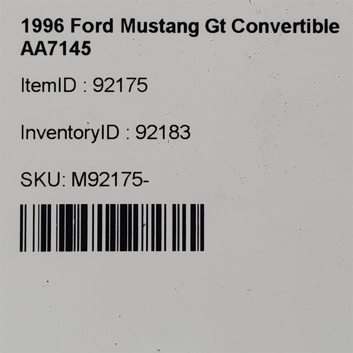 94-98 Mustang Gt Rear Scoop Grill Vents Wheel Well Side Aa7145