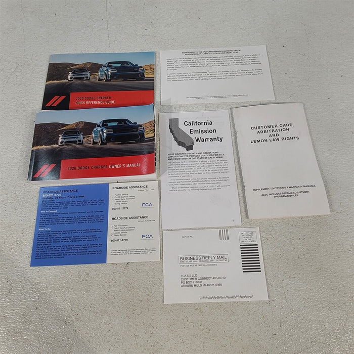 2020 Dodge Charger Srt8 Scat Pack Owners Manual Booklets Pouch Aa7189