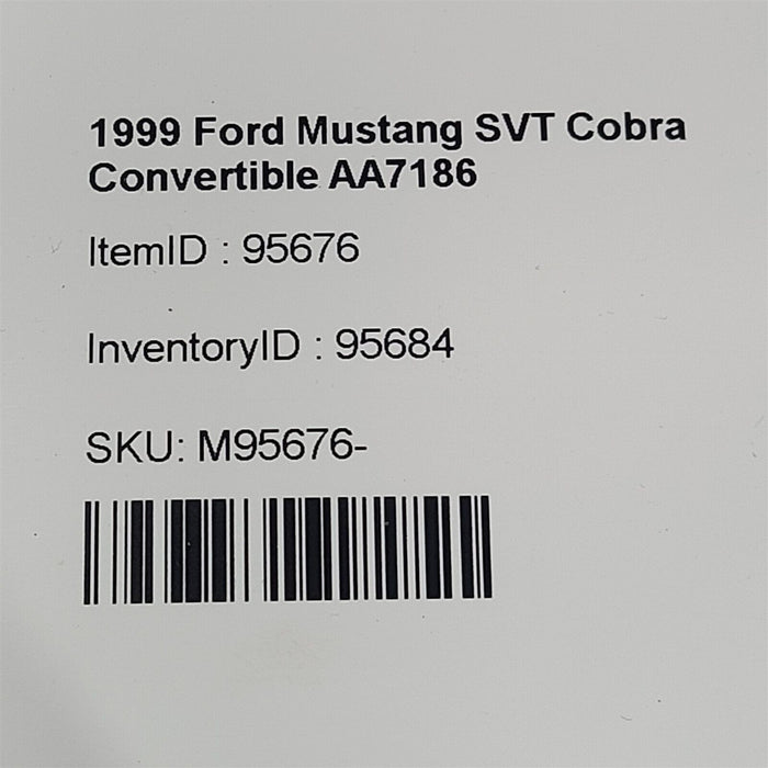 99 01 Ford Mustang Cobra Manual Trans Driveshaft Aa7186