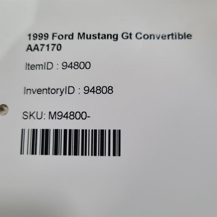 99-04 Mustang Gt Seats Front Rear Set Charcoal Convertible Aa7170