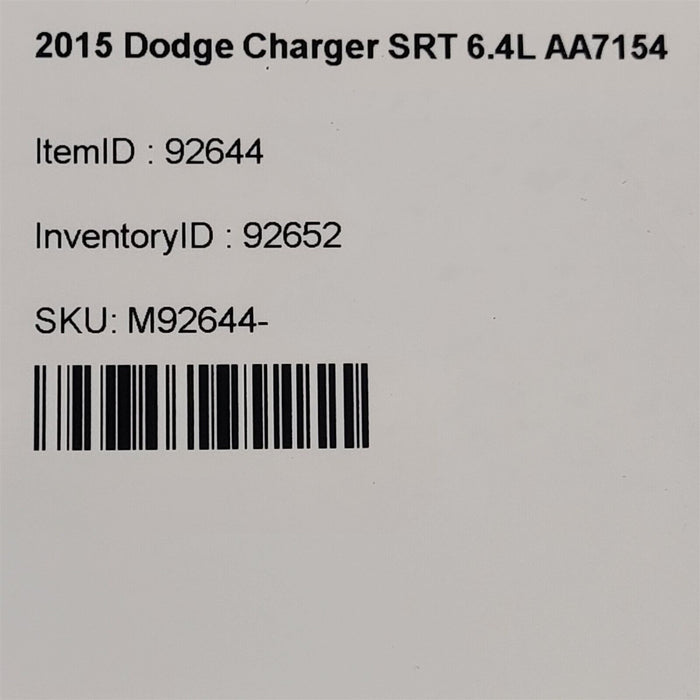 15-16 Dodge Charger Scat Pack Park Assist Module Aa7154