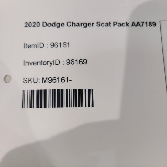 18-20 Dodge Charger Scat Pack Console Insert Aa7189