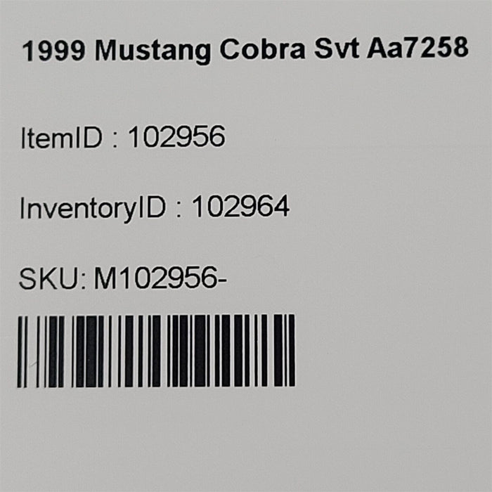 99-01 Mustang Cobra Svt Charcoal Canister 4.6L Dohc Aa7258