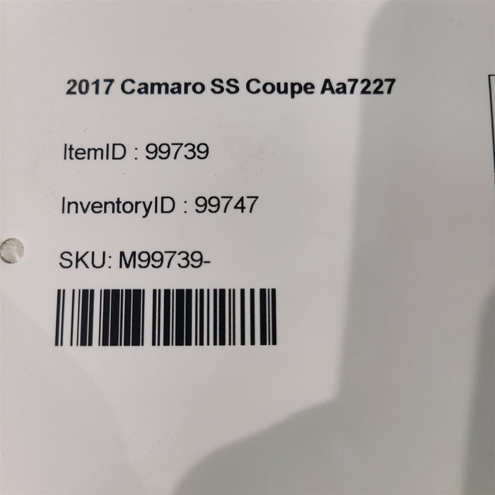 16-18 Camaro SS Keyless Entry Module 13508008 Aa7227