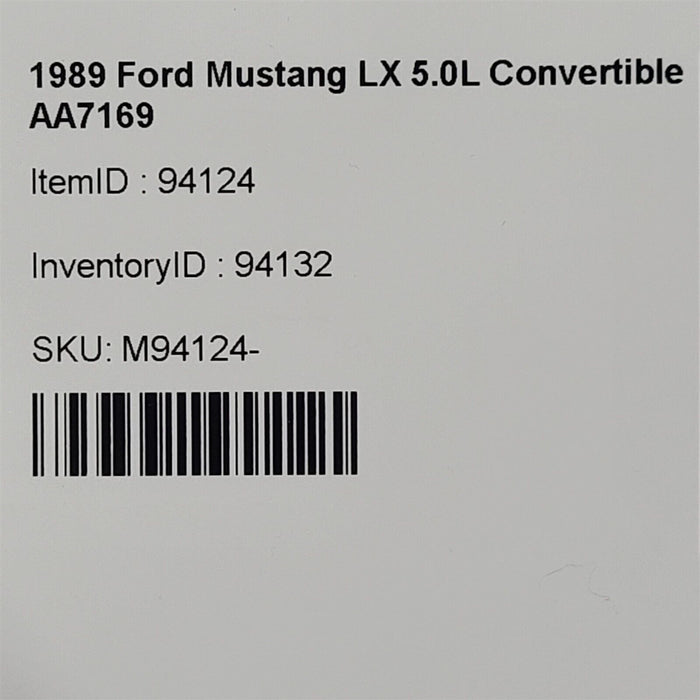 87-93 Mustang Gt Fender Emblem Pair Set Badges Aa7169
