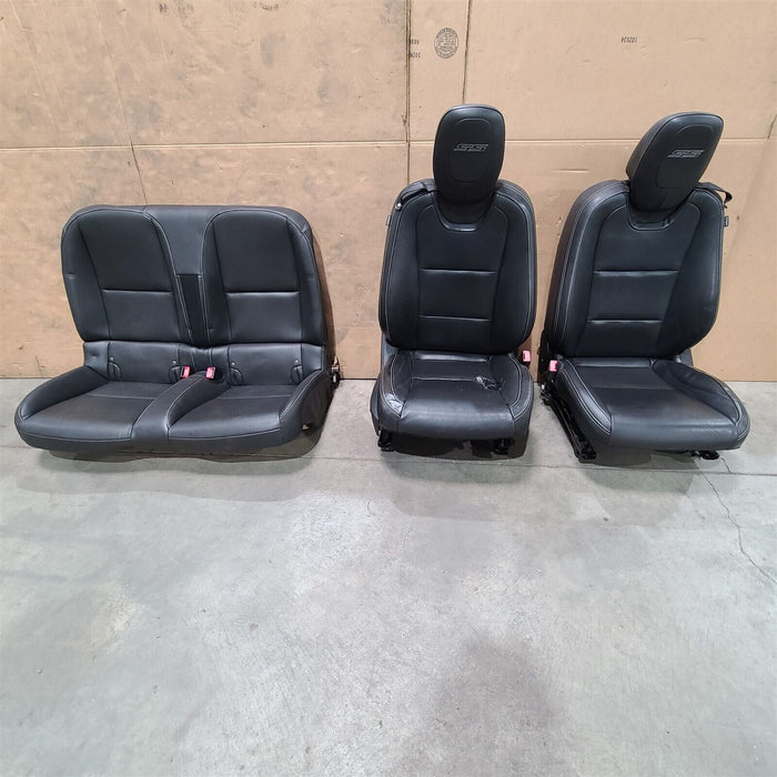 10-15 Camaro Ss Convertible Seats Front & Rear Set Black Leather Power AA7220