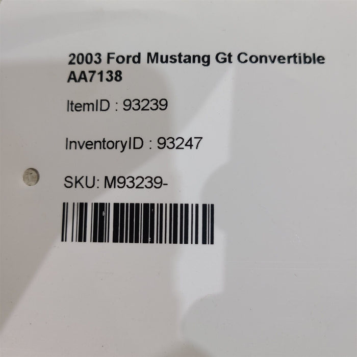 99-04 Mustang Convertible Quarter Panel Trim Insert Set Cover Oem Aa7138
