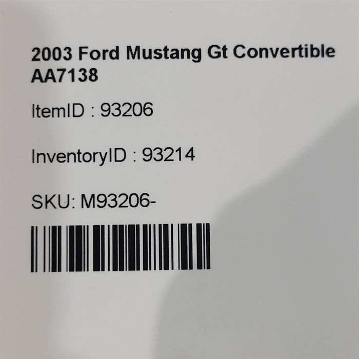 99-04 Mustang Gt Rh Front Fender Ground Effect Rocker Panel Cap Passenger Aa7138