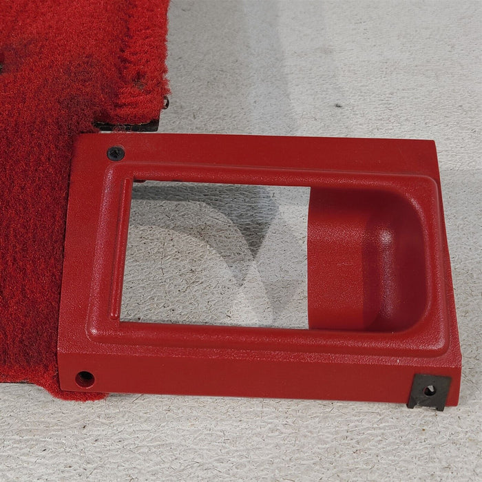 84-89 Corvette C4 Driver Under Dash Carpeted Bolster Panel Hush Red AA7204