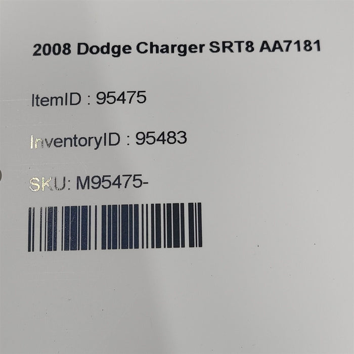 08-10 Dodge Charger Srt8 Brake Booster Master Cylinder Vacuum Aa7181