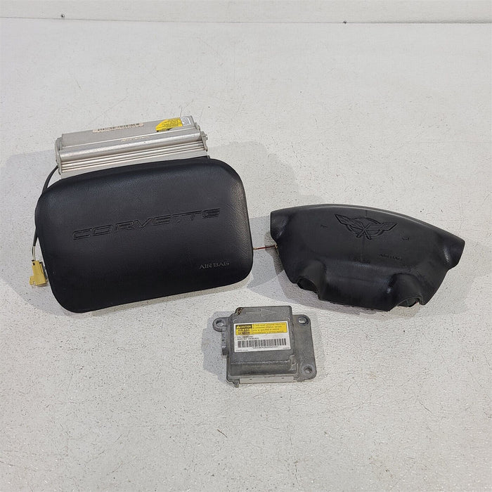 99-00 Corvette C5 Driver Passenger Srs Air Bag Set With Module Aa6827