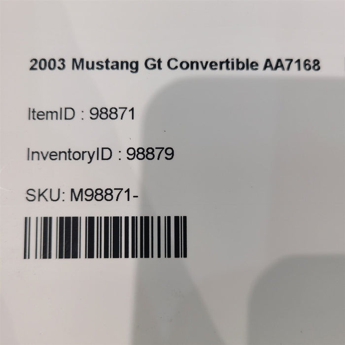 99-04 Mustang Fuel Pump Driver Module Fpdm Xr3F-9D372-Ae Oem AA7168