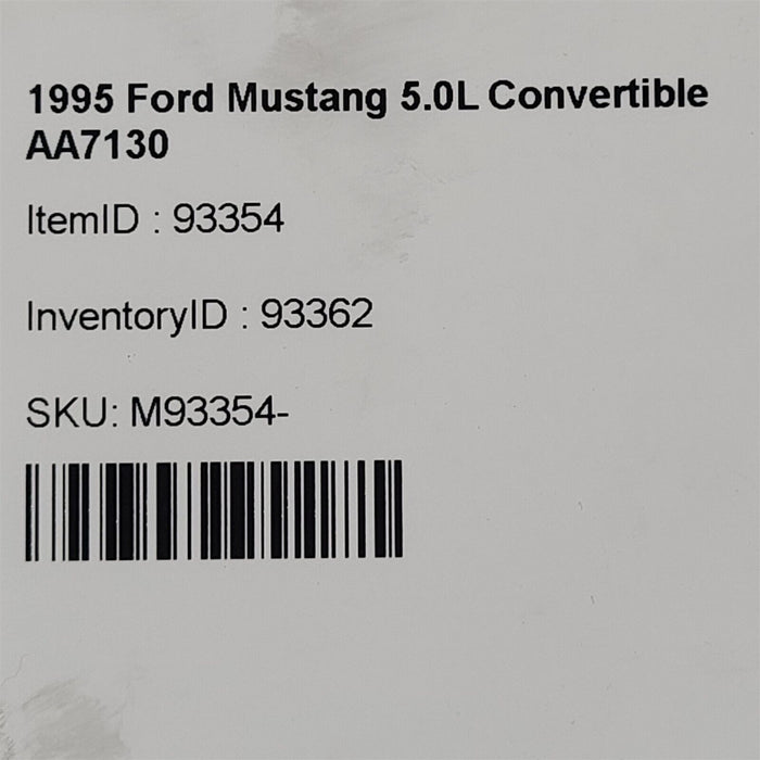 94-98 Ford Mustang Front Bumper Crash Impact Bar Aa7130