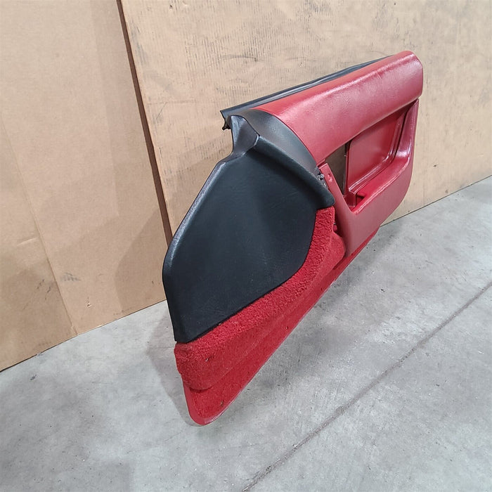 90-91 Corvette C4 Lh Rh Interior Door Trim Panels Red AA7185