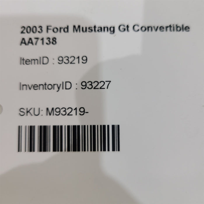 99-04 Mustang Gt Left Rear Driver Abs Sensor Wheel Speed Sensor Oem Aa7138