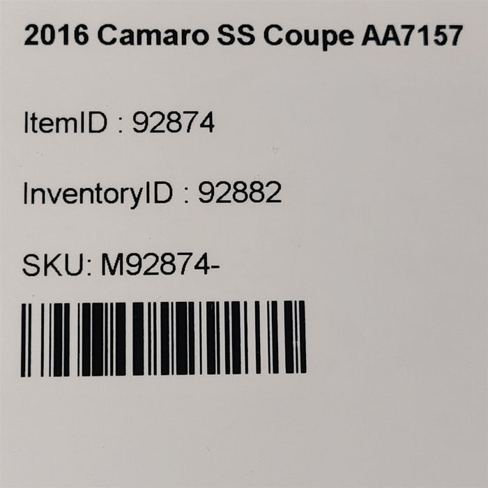 16-20 Camaro Ss Driver Side Motor Engine Mount Isolator Lh 6.2L Aa7157
