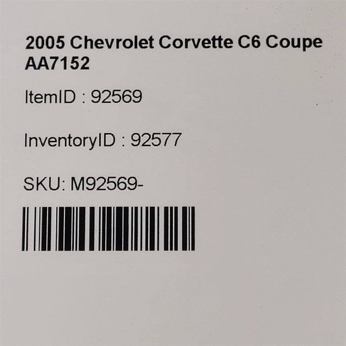 05-07 Corvette C6 Ls2 6.0 Coolant Cross Over Steam Pipe Aa7152
