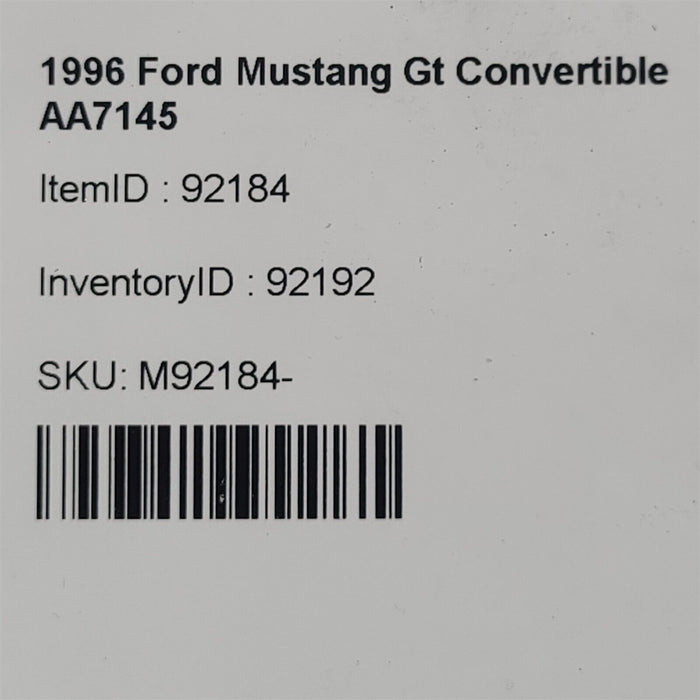 96-98 Mustang Tail Lights Pair Lh Rh Taillight Set Aa7145