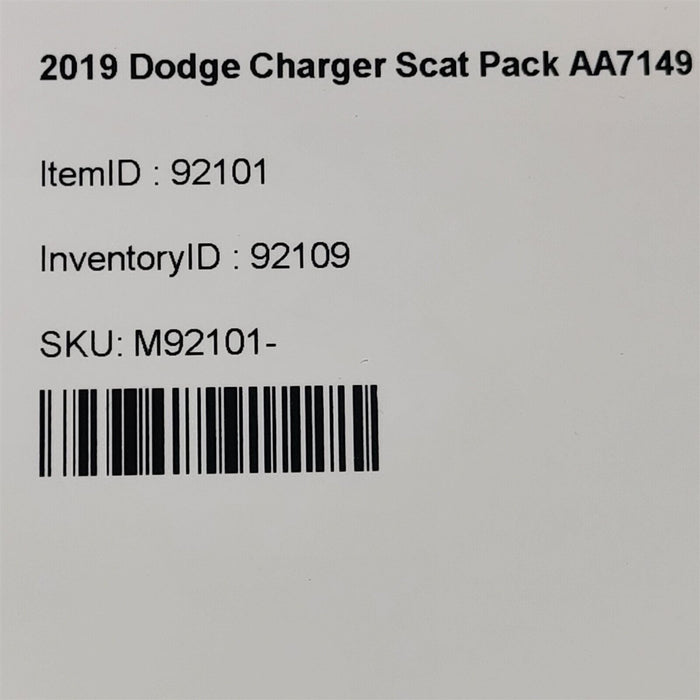 2019 Dodge Charger Scat Pack Passenger Roof Handles Handle Rh Aa7149