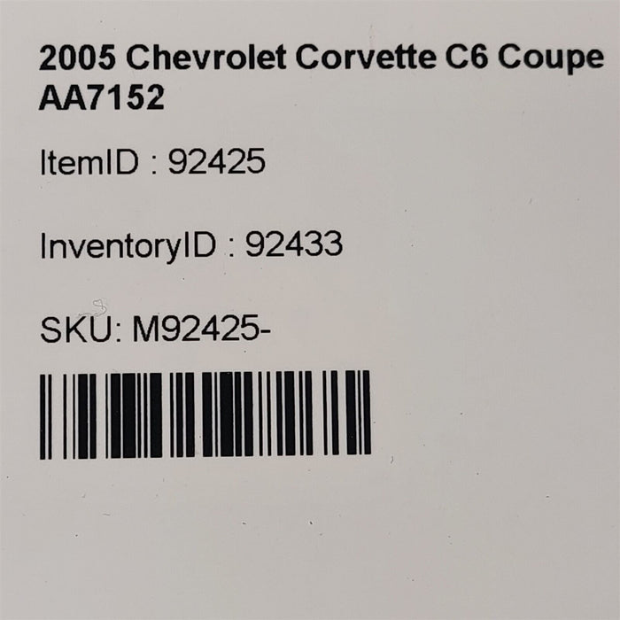 05-13 Corvette C6 Rear Sway Stabilizer Bar Aa7152