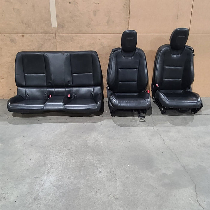 10-15 Camaro Ss Coupe Seats Front & Rear Set Black Leather Aa7238