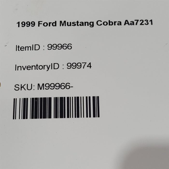 99 01 Ford Mustang Cobra Manual Trans Driveshaft Aa7231