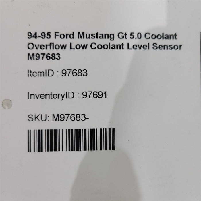 94-95 Ford Mustang Gt 5.0 Coolant Overflow Low Coolant Level Sensor M97683